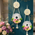 handmade floral thread ring door hanging decorative wall hanging home decor (pack of 2)