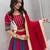Rani Pink Beautifull multi colour kadi Cotton Navratri Lahenga Choli Set