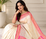 off white color multicolour woven butta multithread zari weaving silk blend saree