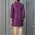 purple silk blend kurta pyjama set for men with printed work
