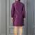 purple silk blend kurta payjama dupatta set for men