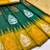 Yellow green art silk blend banarasi jacuard work saree with unstitched blouse piece