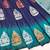 Blue rama art silk blend banarasi jacuard work saree with unstitched blouse piece