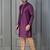purple silk blend kurta for men with printed work