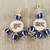 shubh labh decorative woolen ball door hanging handmade hanging home decor (pack of 2)