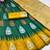 Yellow green art silk blend banarasi jacuard work saree with unstitched blouse piece