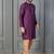 purple silk blend kurta payjajama set for men with printed work
