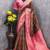 Green pink art silk blend banarasi jacuard work saree with unstitched blouse piece