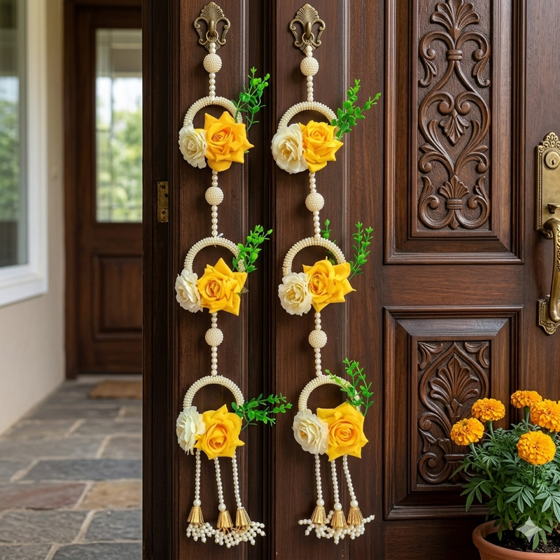 traditional decorative wall hanging  wall hanging perfect for home decor (pack of 2)