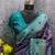 Turquoise soft art silk blend banarasi jacuard work saree with unstitched blouse piece
