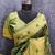Light green art silk blend banarasi jacuard work saree with unstitched blouse piece