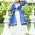 Royal Blue mirror-work and Gota Patti Slik Blend Navratri Lehenga Choli