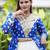 Royal Blue mirror-work and Gota Patti Slik Blend Navratri Lehenga Choli