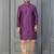 purple  silk blend kurta,pyjama set for men with printed work