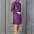 purple  silk blend kurta,pyjama set for men with printed work