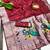 Red art silk blend banarasi jacuard work pethani saree with unstitched blouse piece
