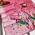 Gajri art silk blend banarasi jacuard work pethani saree with unstitched blouse piece