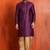 purple  silk blend kurta,dhoti set for men with printed work