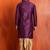 purple  silk blend kurta,dhoti set for men with printed work