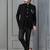 Black premium indowestern set , waist coat and pant set for men with embroidered work