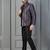 Black jacquard indowestern set  waist coat and pant set for men with embroidered work