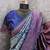 Turquoise Art silk blend banarasi jacuard bird motif work saree with unstitched blouse piece