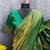 Parrot green Art silk blend banarasi jacuard bird motif work saree with unstitched blouse piece