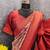 Orange Art silk blend banarasi jacuard bird motif work saree with unstitched blouse piece
