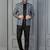 Green premium indowestern set , waist coat and pant set for men with printed