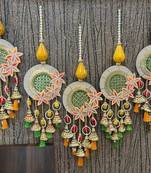 traditional decorative patch jhumki latkan wall hanging  perfect for home decor (pack of 2)