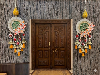 traditional decorative patch jhumki latkan wall hanging  perfect for home decor (pack of 2) 3