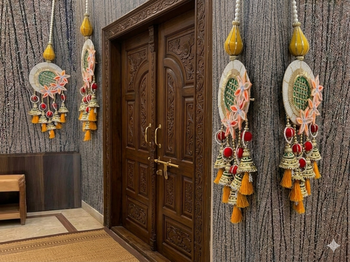 traditional decorative patch jhumki latkan wall hanging  perfect for home decor (pack of 2) 4