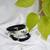  handcrafted monochrome thread & oxidized silver leaf bangle (set of 6)