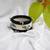  handcrafted monochrome thread & oxidized silver leaf bangle (set of 6)