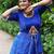 Royal Blue Printed mirror-work Cotton Navratri Lehenga Choli