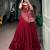 Navratri Moonga silk blend Free Size Lehenga Choli with Printed Satin Dupatta Set