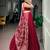 Navratri Moonga silk blend Free Size Lehenga Choli with Printed Satin Dupatta Set