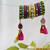  handcrafted multicolour kutchi boho bangle set with cowrie shells & tassels