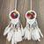 handmade multicolor dream catcher wall hanging white wooden beads boho decor (pack of 2)