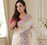 off white color multithread weaving zari woven pall silk blend saree