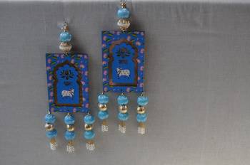 shubh labh cow mdf door hanging decorative wooden wall hanging home decor (pack of 2) 1