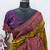 Mustard wine Art silk blend banarasi jacquard bird motif work saree with unstitched blouse piece