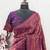 Light pink Art silk blend banarasi jacquard bird motif work saree with unstitched blouse piece