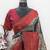 Turquoise red Art silk blend banarasi jacquard bird motif work saree with unstitched blouse piece