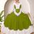 Perrot Green mirror-work Cotton Navratri Lehenga Choli