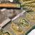 Green gold art silk blend jacquard motif work saree with unstitched blouse piece