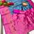 Sky pink art silk blend jacquard motif work saree with unstitched blouse piece
