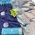 Rama blue art silk blend jacquard motif work saree with unstitched blouse piece