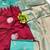 Rama red art silk blend jacquard motif work saree with unstitched blouse piece