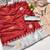 Grey red art silk blend jacquard motif work saree with unstitched blouse piece